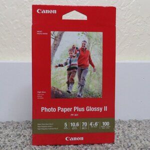 Canon* Sealed Box Inkjet Photo Paper Plus Glossy II 4"‎ x 6"~ 100 Sheets
